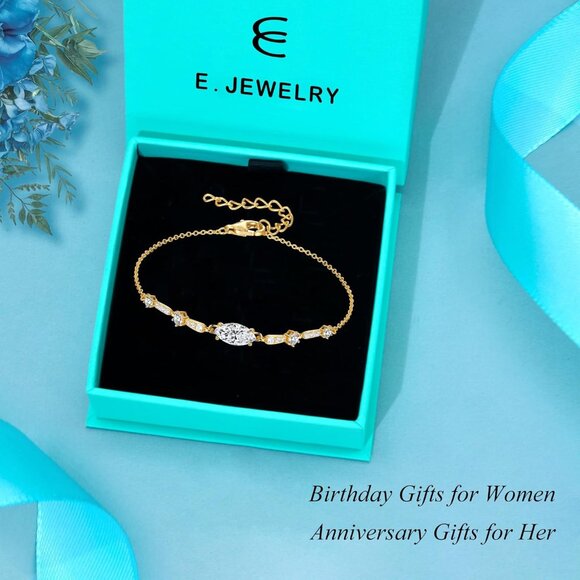 Elegant Sterling Silver Birthstone Charm Bracelet for Women - Adjustable, Perfec - Picture 6 of 6